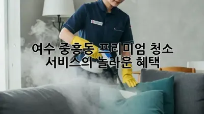 여수 중흥동 프리미엄 청소 서비스의 놀라운 혜택! ✨